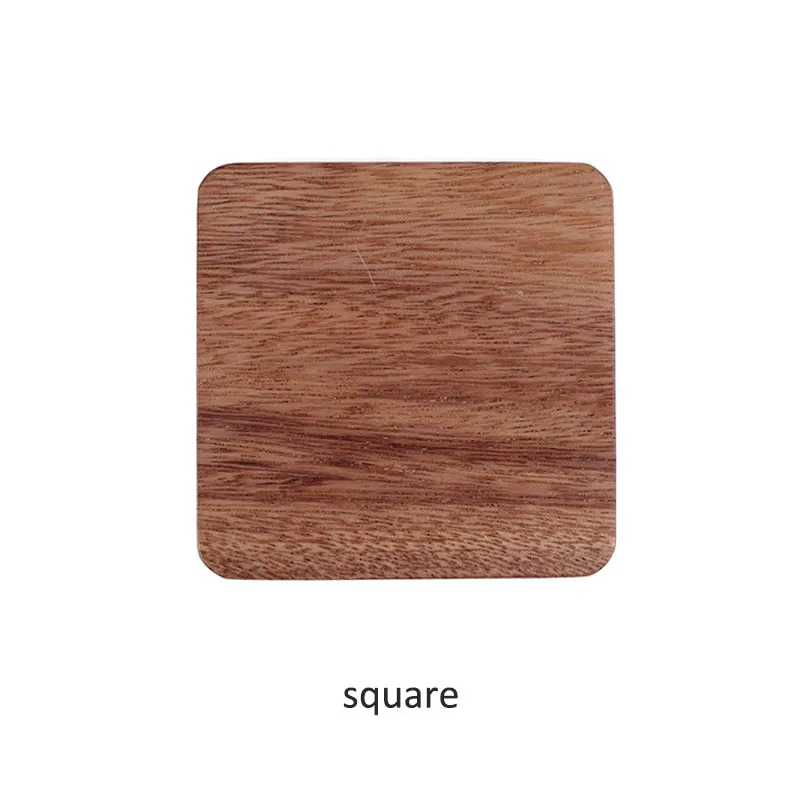 square Нескользящий деревянный коврик для чашки с защитой от обжига, кухонные подставки в ретро-скандинавском стиле, домашний декор, водонепроницаемый коврик для стола - Цвет: square