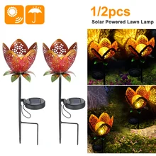 Junejour светодиодный светильник на солнечной батарее в форме цветка, солнечный пейзаж, лампа для газона, уличный водонепроницаемый садовый светильник для сада, ландшафтный светильник s