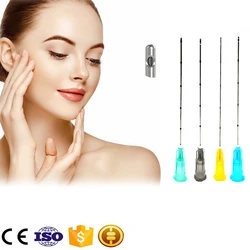 Free shipping blunt tip micro cannula needle 18G 21G 22G 23G 25G 27G 30G for skin lifting and firming micro cannula blunt tip