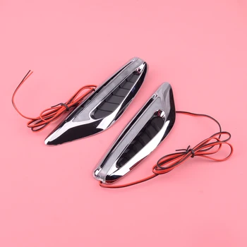 

Universal White Car Steering Fender LED Side Marker Light Turn Signal Lamps Shark Blade