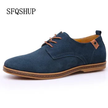 

Classic Men Flats Gentleman Oxford Genuine Leather Dress Shoes Men Flat Shoes Luxury Casual Shoes Size 39-46 zapatos hombre