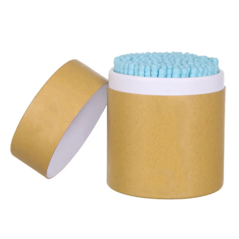 200pcs Bamboo Cotton Swab Wood Sticks Soft Cotton Buds cleaning of ears TamponsMakeup Tools Health Beauty - Цвет: Синий