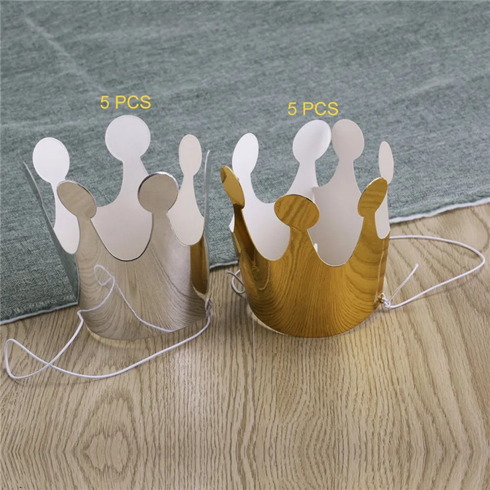 10 шт. дети принцесса проект "Корона" шапка для детей и взрослых головные уборы на день рождения Кепки Корона» «Prince» и «Princess» декоративная бумага для вечеринок DIY Шляпы для вечеринки по случаю Дня Рождения
