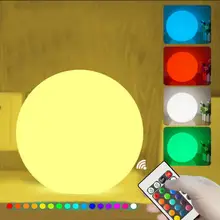 Перезаряжаемый светящийся мяч со светодиодом, меняющий цвет, водонепроницаемая Ночная лампа, Рождественский открытый садовый путь, газон, пейзаж, ярд, Декор