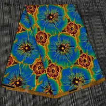 She Love 1 ярд Анкара Африканский Цветочный узор полиэстер настоящий воск с фабрики швейная ткань для вечерние платья делая своими руками материалы