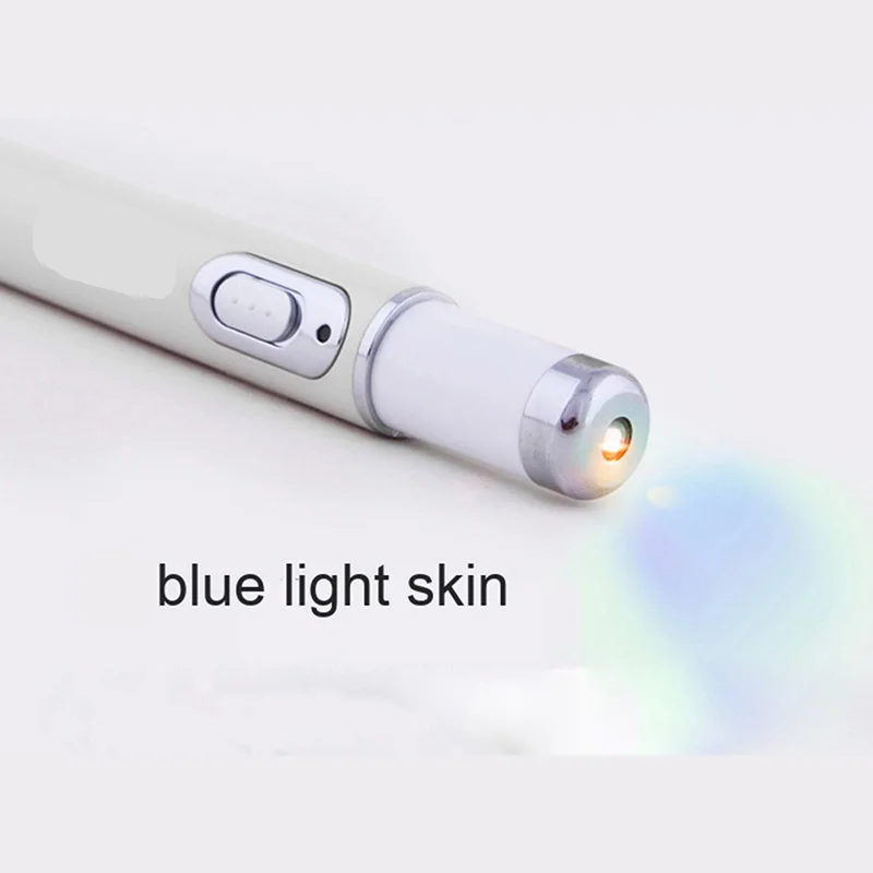 Ручка для удаления прыщей синий светильник для ремонта кожи электронное устройство для красоты омоложение аппарат для ухода за кожей лица светильник для снятия акне