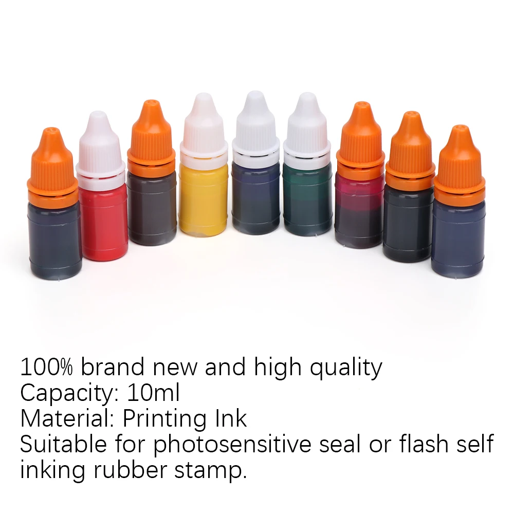 1Pcs DIY Fast Drying Inkpad Flash Refill Stamping Ink Inking Photosensitive Custom Clear Stamp Oil for Office School Make Seal