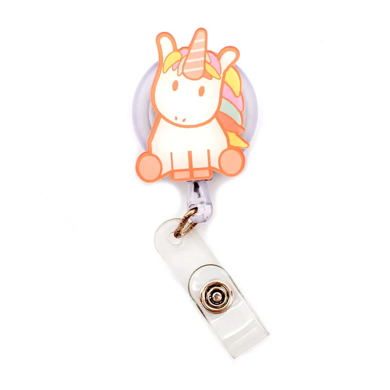 Creative Bear Cute Rabbit Style Retractable Card Holder Badge Reel