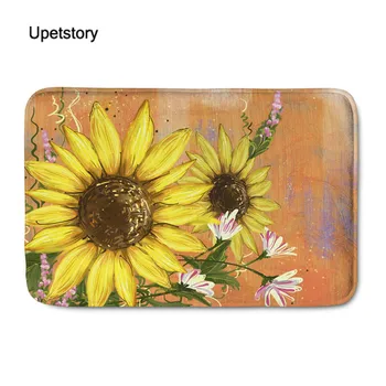 

Upetstory Hallway Entrance Door Mats 3D Sunflower Design Kitchen Bathroom Carpet Rugs Front Floor Mat Bedroom Foot Rugs