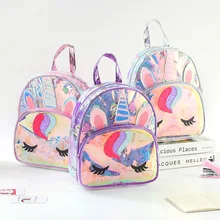 

Cute Unicorn Waterproof PVC School Bag Jelly Backpack Children Kids Lovely Animal Laser Backpacks Fashion Cartoon Purse Mochilas