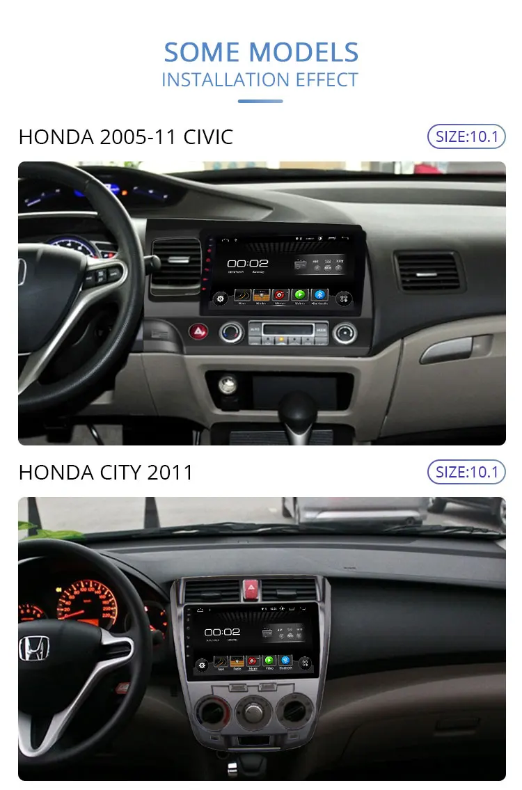 Besina Android 9,0 Автомобильный мультимедийный плеер для Honda City 2011 2012 2013 gps навигация 1 Din автомагнитола стерео wifi