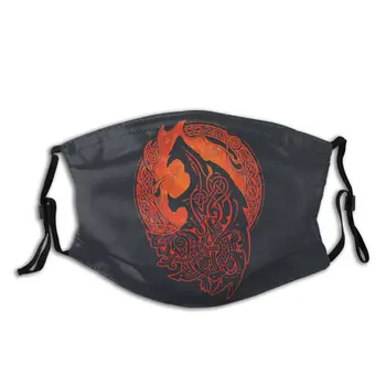 

Viking Valhalla Odin Fenrir Loki's Son Non-Disposable Face Mask Anti Haze Dust Mask Protection Cover Respirator Mouth Muffle
