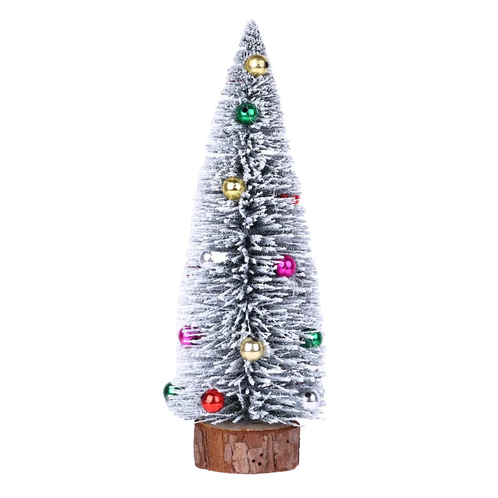 sw 1pcs DIY Christmas Tree Colors Small Pine Tree Mini Trees Placed In The Desktop Home Decor Christmas Decoration Kids Gifts