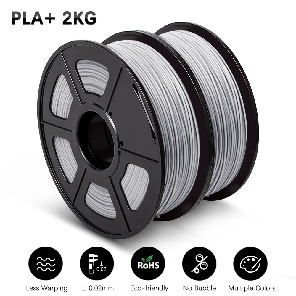 2 Rolls PLA Plus Filament Original 1.75mm Dooling Consumables Creative 3D Material For All Type 3D Printer best 3d printer filament