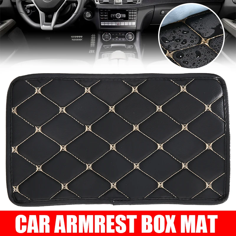 

1pc PU Leather Car Armrest Mat Box Cover Auto Arm Rest Covers Storage Cars Storage Carpet Protector Pad Accessories 29x17cm