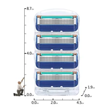 Illettee лучшее качество! кабель 4 шт./лот профессиональный 5 слоев головка для бритвенного станка BladesПятислойное лезвие бритвы совместимый для Для мужчин Уход за лицом