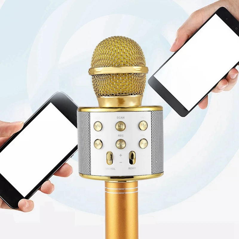 2 шт. беспроводной микрофон для караоке портативный Bluetooth мини домашний KTV