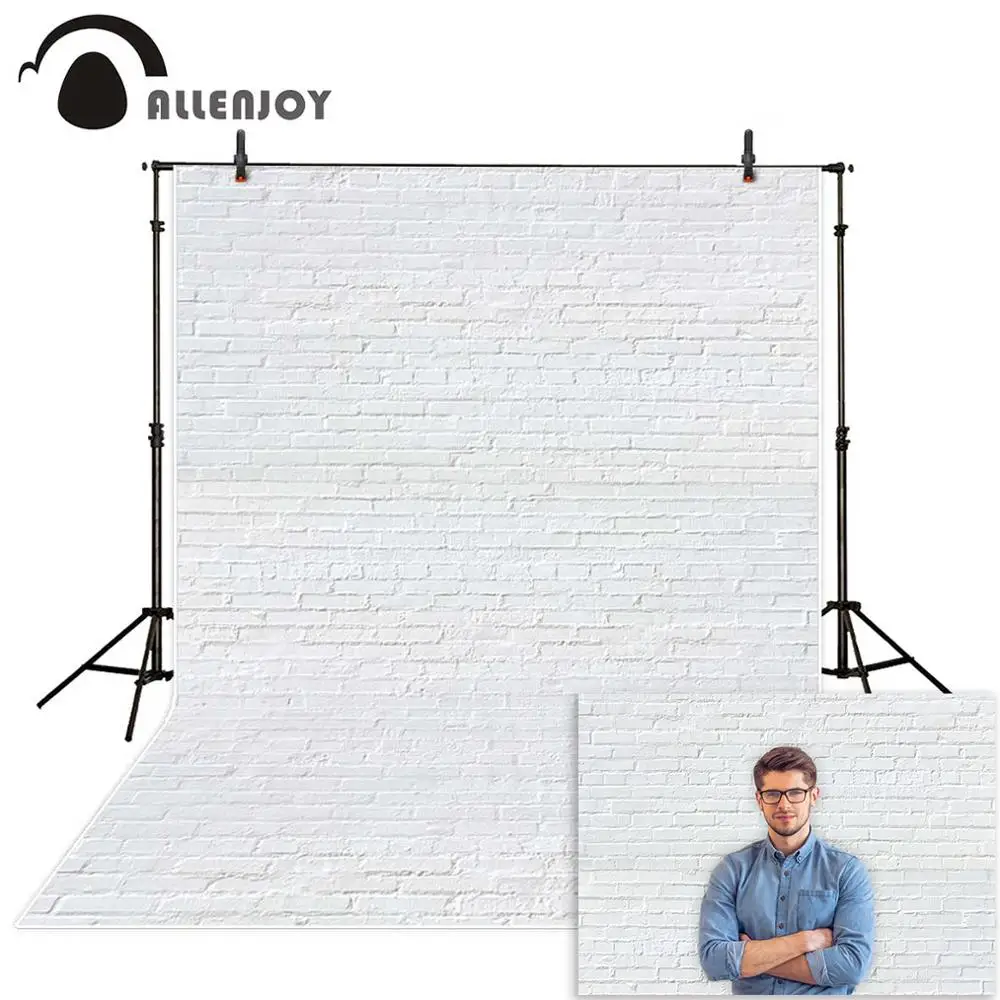 Фон для фотосъемки Allenjoy чисто белая кирпичная стена фотостудия фон Ребенок