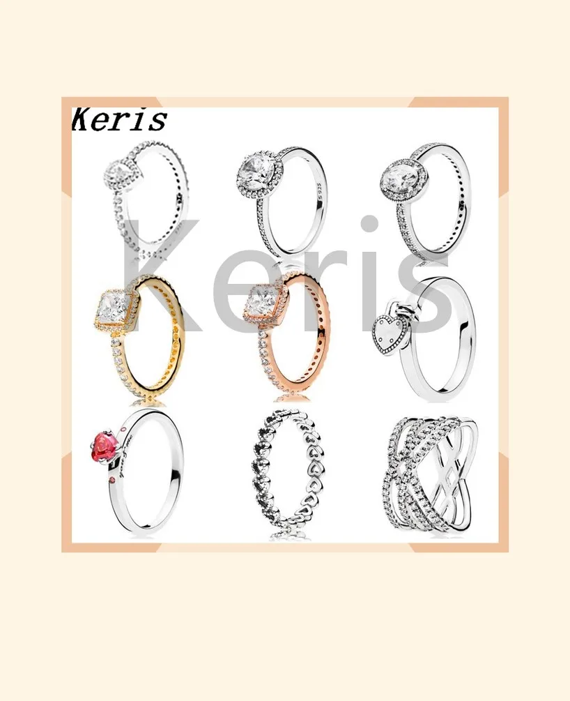 

2019 New Fashion Pure Silver S9251:Ladies' Holiday Gift Jewelry With Inlay Rings