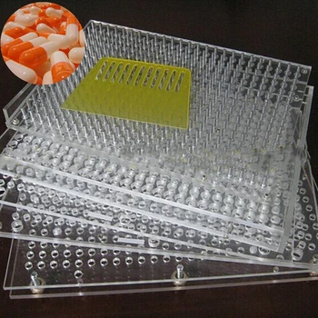 

Capsule Filling Plate Packaging Machine 400 holes Manual Capsule Filling Machine Capsule Filler + Tamping Tool
