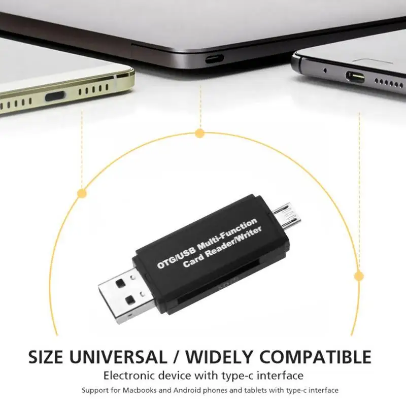 2 в 1 OTG кардридер Micro USB usb-переходник держатель для TF памяти Высокоскоростная карта USB2.0 транспортный протокол