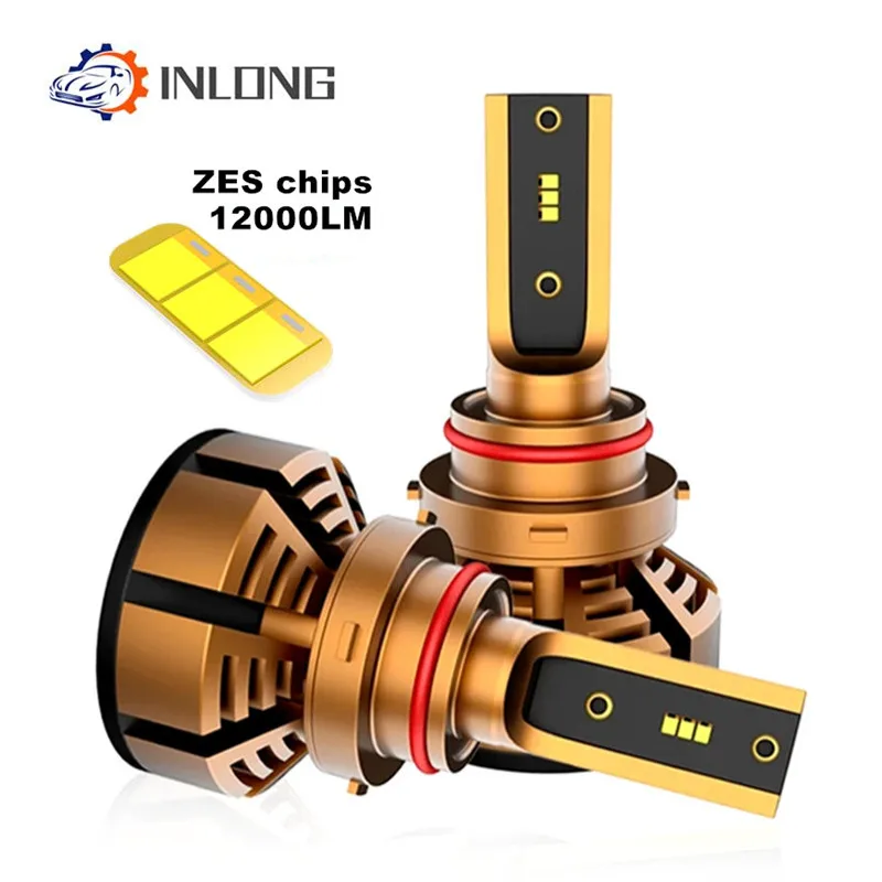 INLONG 2 шт. H7 светодиодный H4 с Lumi светодиодный s Luxeon зэс чипы для автомобильных фар H1 светодиодный H11 H8 H9 HB3 9005 HB4 лампа 80W 6000K 12V 12000LM