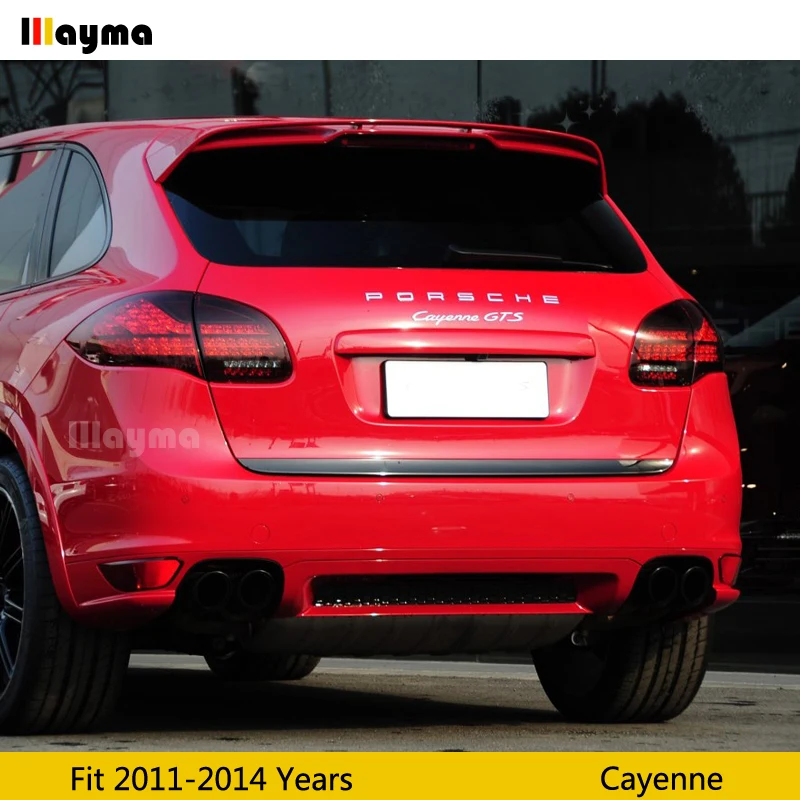 Глянцевые черные наконечники выхлопной трубы глушитель для Porsche Cayenne V6 V8 2011 2012 2013