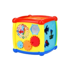 Детские Ранние развивающие игрушки, музыкальные игрушки, строительные блоки, электронные многофункциональные игрушки для малышей, коробка передач, часы, геометрические