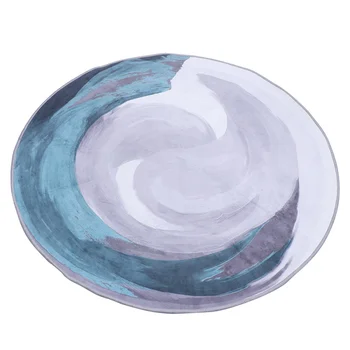 

Simple Round Carpet Ground Mat Floor Rug Decorative Ground Pad for Home