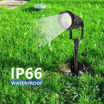

1pc 9/12W LED Ground Light Solar Powered Garden Landscape Lawn Lamp Outdoor Road Stairs Decking Light With Spiked Stand
