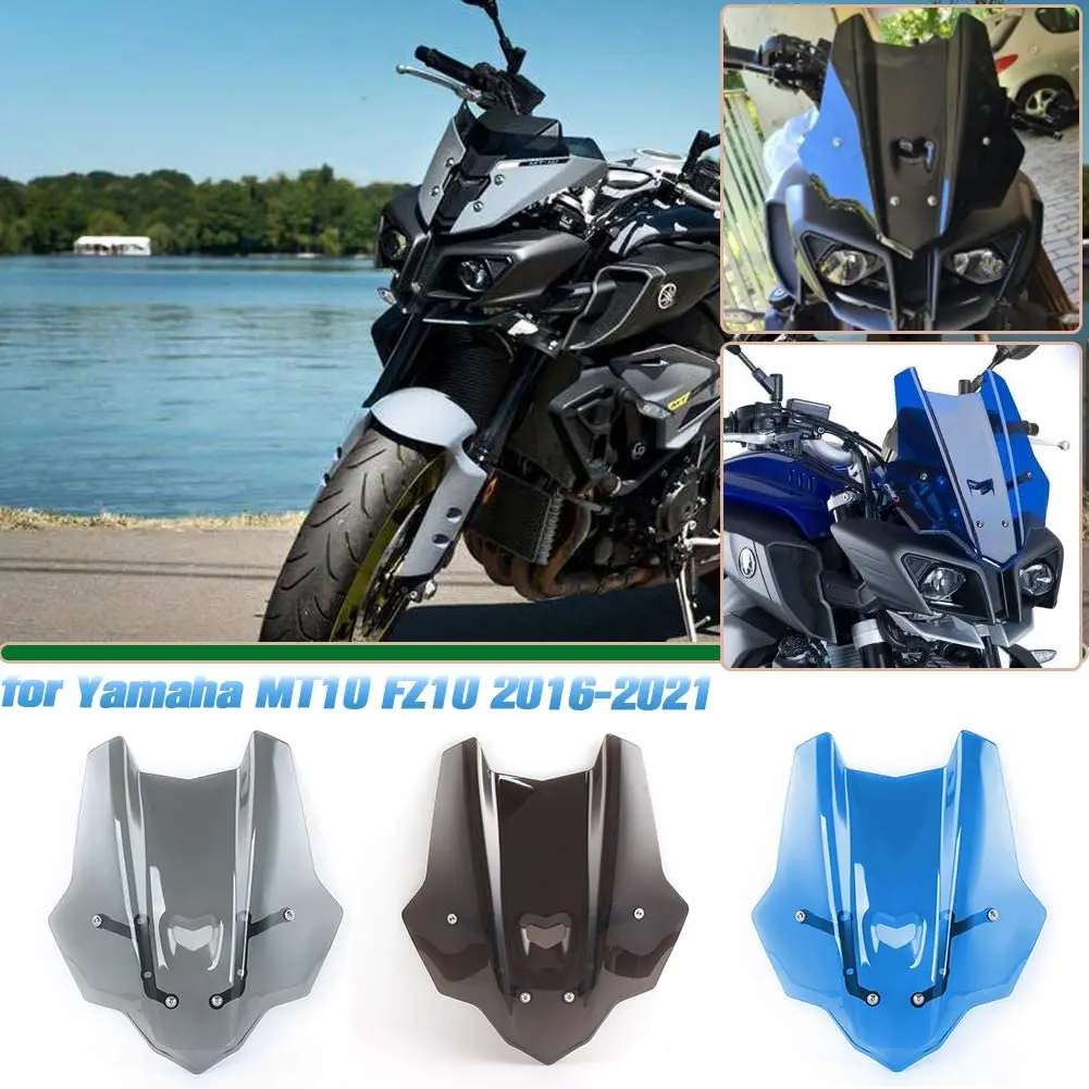 MotorcycleMT10FZ10SportTouringUpperHeadlightWindshieldWindscreenForYamahaFZMT10