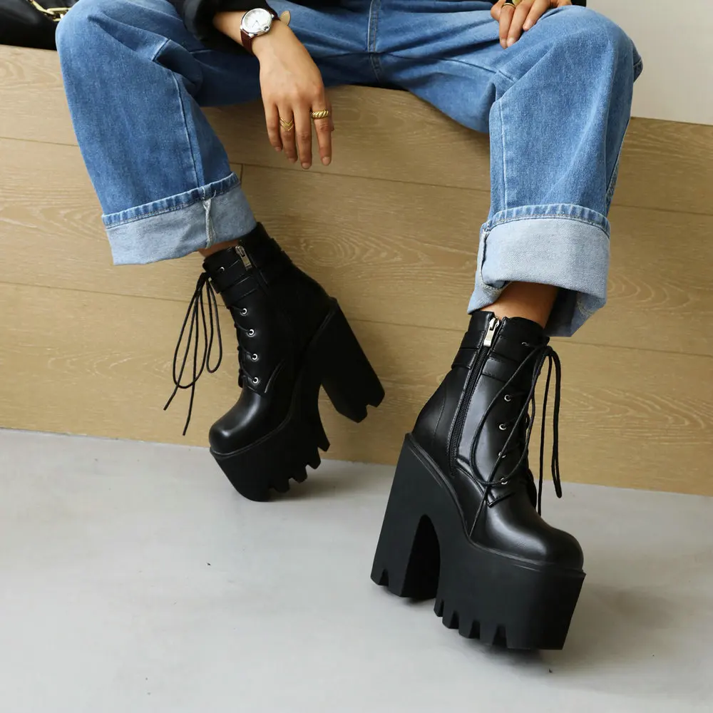Winter Gothic Punk Womens Platform 