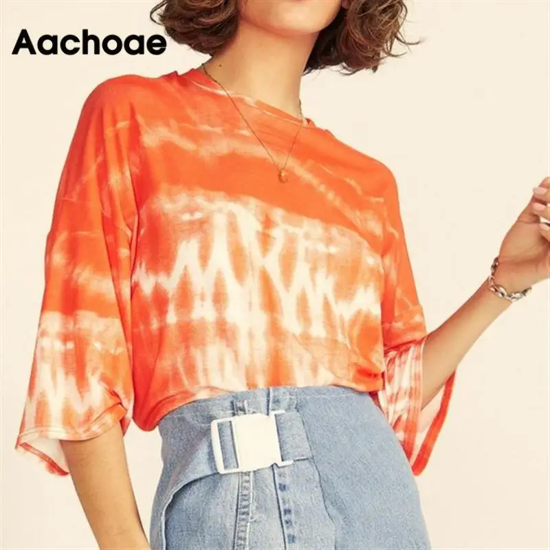 Женская футболка 2019 Летняя мода короткий рукав с регулирующей пряжкой печатная