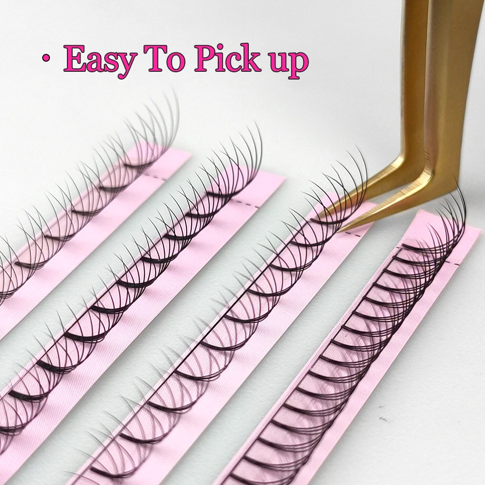 10pcs/lot Abonnie Short Stem Premade Fans Russian Volume Lashes Tray Premium Eyelash Extensions Supplies for Eye Beauty Makeup eyelash extensions fake eyelashes eyelash extension eyelash extension lashes false eyelashes