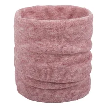 Зимние вязаные шарфы для детей, шарфы с кольцами для мальчиков и девочек, детский шерстяной шарф с воротником, толстый теплый для шеи, одежда, аксессуары