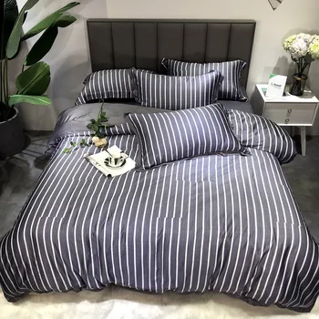 

Europe and America-60 Encryption Austria Lenzing Tencel Sheets Four-piece Set Bare Sleeping Viscose Slip Quilt Cover Bedding Art