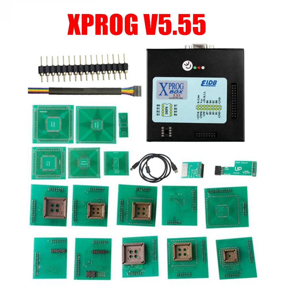 Новейший X Prog-M Xprog m V5.55 V5.60 V5.84 V5.86 V6.12 ECU чип программист тюнинга X Prog M Box 5,55 XPROG-M без usb-ключа - Цвет: 5.55