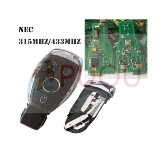 

10PCS/LOT 3 Buttons remote key BE 433MHz/315MHz 2 BATTERY for Mercedes Benz 1998-2012 free