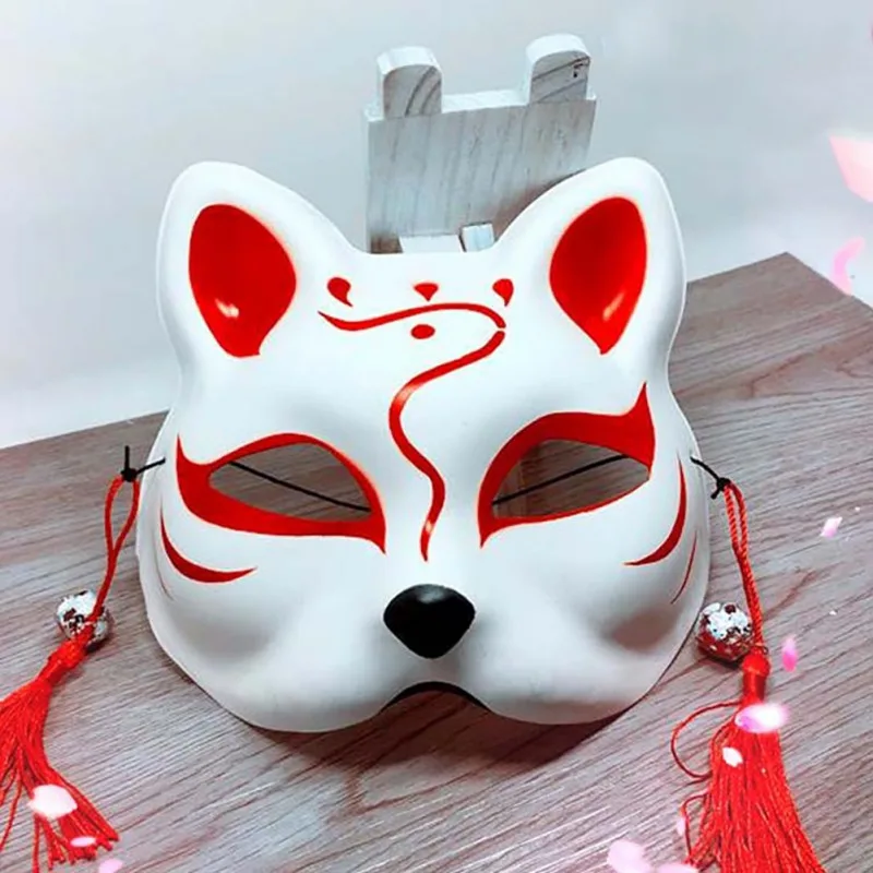 Women Girl Sexy Fox Mask Japanese Cosplay Mask Party Half Face 