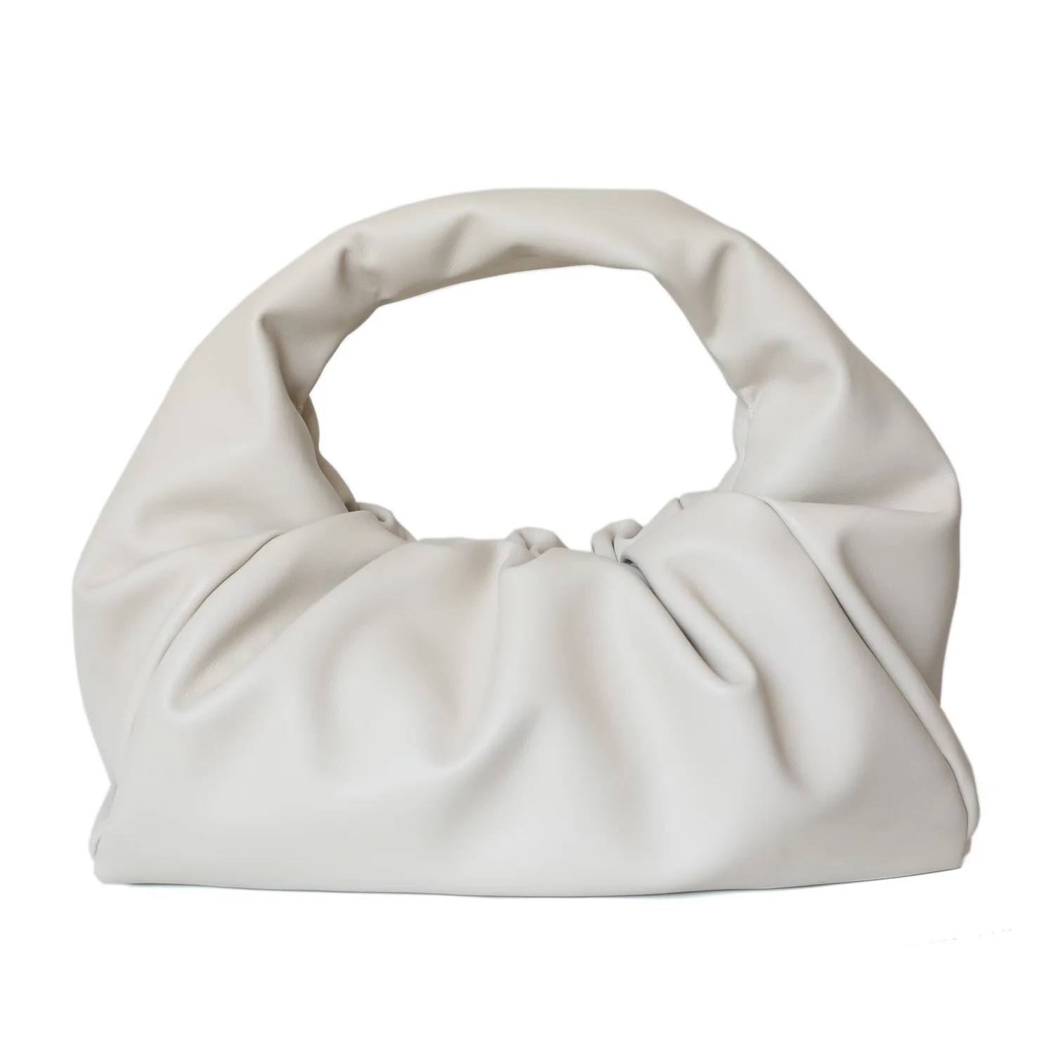 Ранняя весна, новинка, ручная большая сумка из коровьей кожи, круассан, большая емкость, плиссированная сумка для пельменей