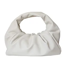 Ранняя весна, новинка, ручная большая сумка из коровьей кожи, круассан, большая емкость, плиссированная сумка для пельменей