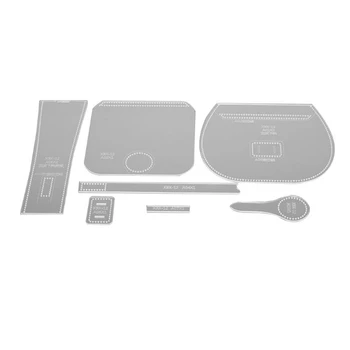 

CSS 7Pcs Leather Craft Clear Acrylic Shoulder Bag Handbag Pattern Stencil Template DIY Tool Set
