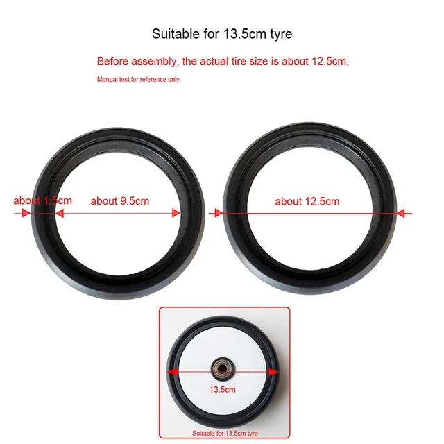 Voluxe Ruote Anteriori Per Passeggino - Gomma Naturale, 13cm, Per Yoyo/Yoya/Kiddopotamus - Foto 8