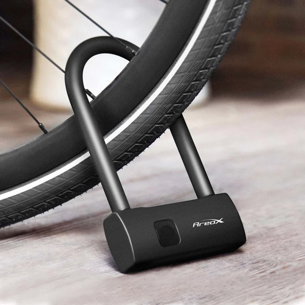 

New Security Motorcycle Lock Smart Fingerprint U Lock Weatherproof Quick USB Rechargeable Outdoor Anti-theft Bicycle