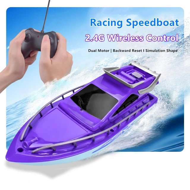 Removable Cabin Design High Speed Racing RC Speedboat Two Way Navigation Dual Motor Backward Reset Simulation Shape RC Boat Toy 1