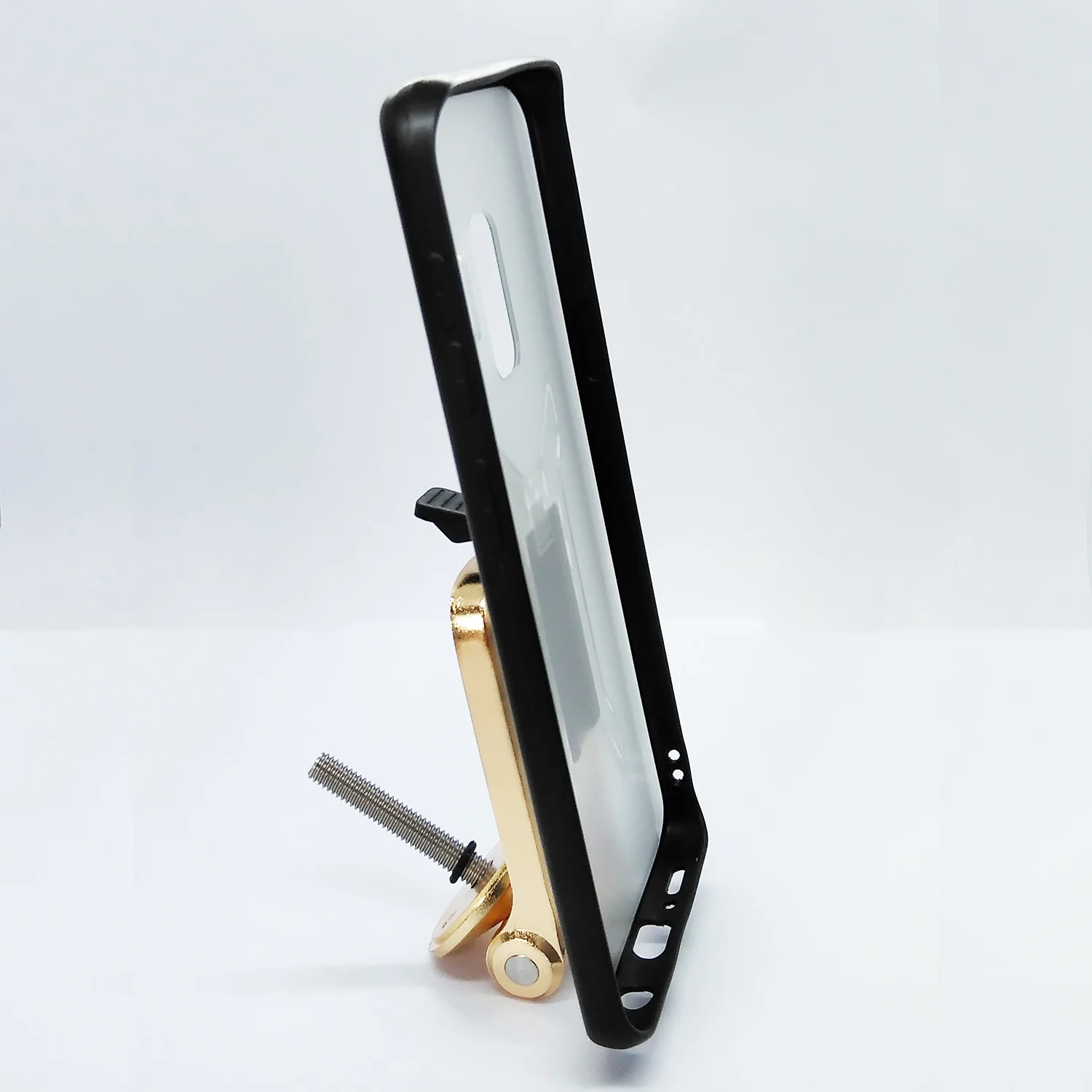 

Bicycle Stem Cap Mount Cell Phone Holder with ClipGrip Case & Security Rubber Band Wrench Bike Mount Holder for Galaxy A7 2018