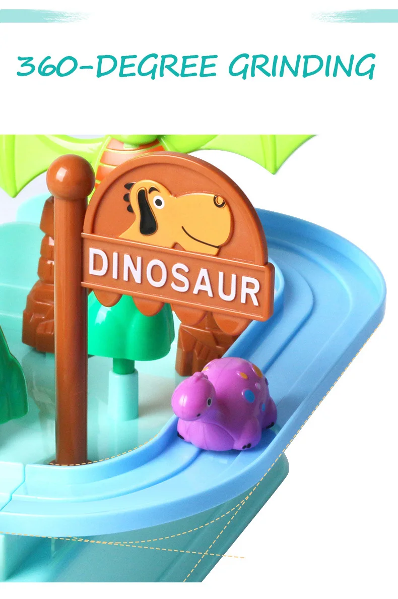 Забавный динозавр Приключения трек Приключения настольная игра родитель-ребенок интерактивные Пазлы для детей АБС-пластик материал