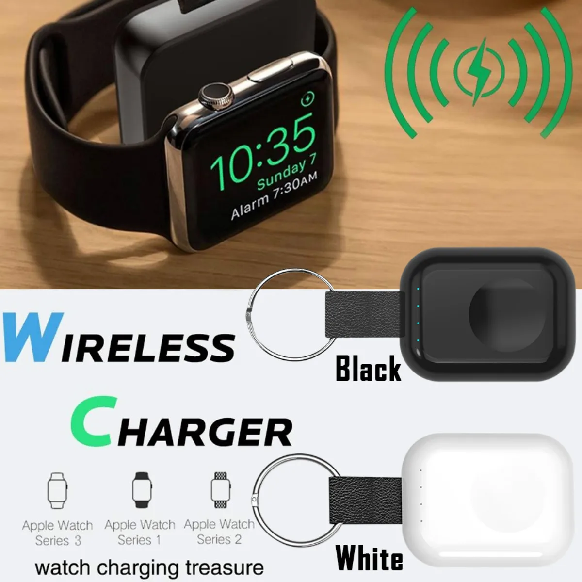Внешний аккумулятор для Apple Watch 1, 2, 3, 4, 5, беспроводное зарядное устройство, внешний аккумулятор 700 мА/ч, портативное зарядное устройство для путешествий, для улицы, QI, беспроводное зарядное устройство