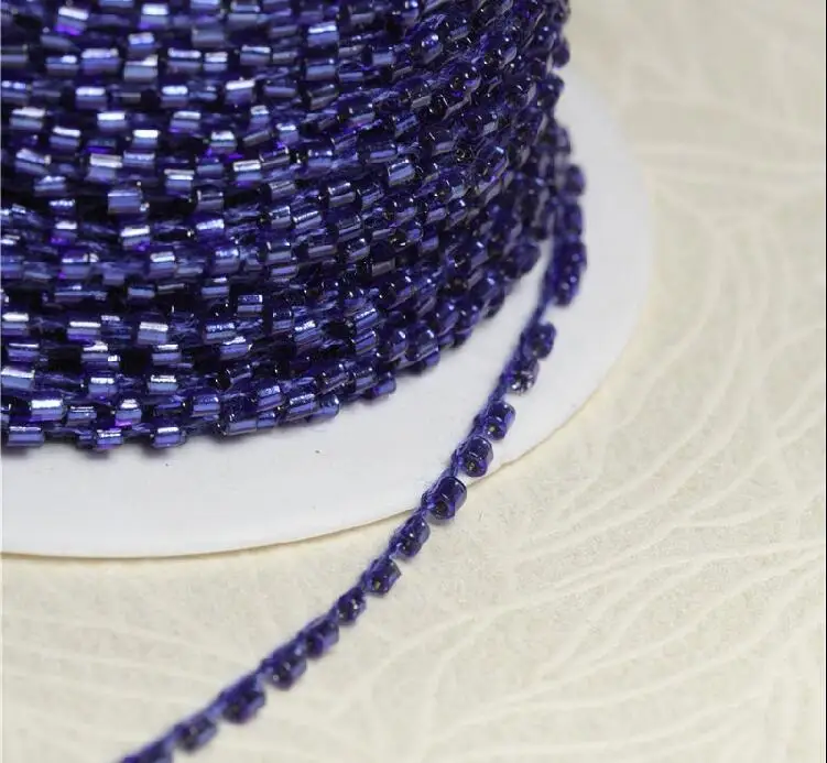 1M-Lace-Crystal-Beads-Royal-Blue-Sequin-Fabric-Beaded-Trim-DIY-Sewing-Trimmings-Applique-Collar-Cord
