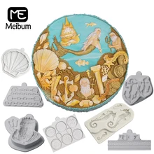 Цепочка из монет Meibum, якоря, форма для украшения торта с морской тематикой, силиконовая паста для форм, ремесло Fimo, десерт, форма для выпечки(China)